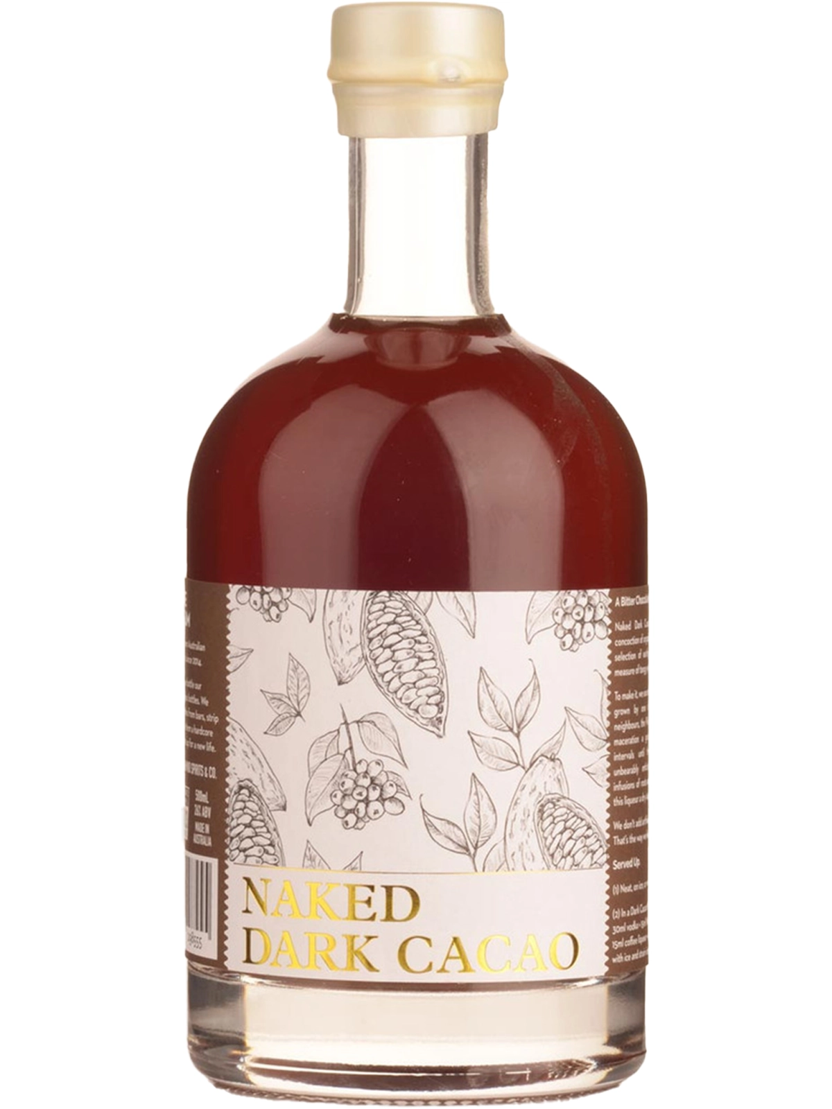 White Possum Naked Dark Cacao Chocolate Liqueur 500ml